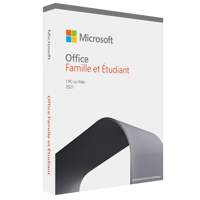 Microsoft Office Famille et Étudiant 2021 | 1 PC ou MAC | Version définitive | Boîte